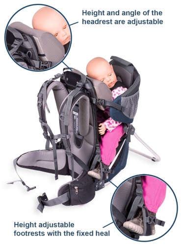 COMPLETE SET Dacony outdoor baby carrier- DEEP BLUE
