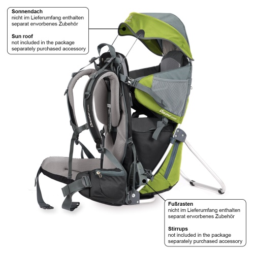 Dacony outdoor baby carrier LIME GREEN