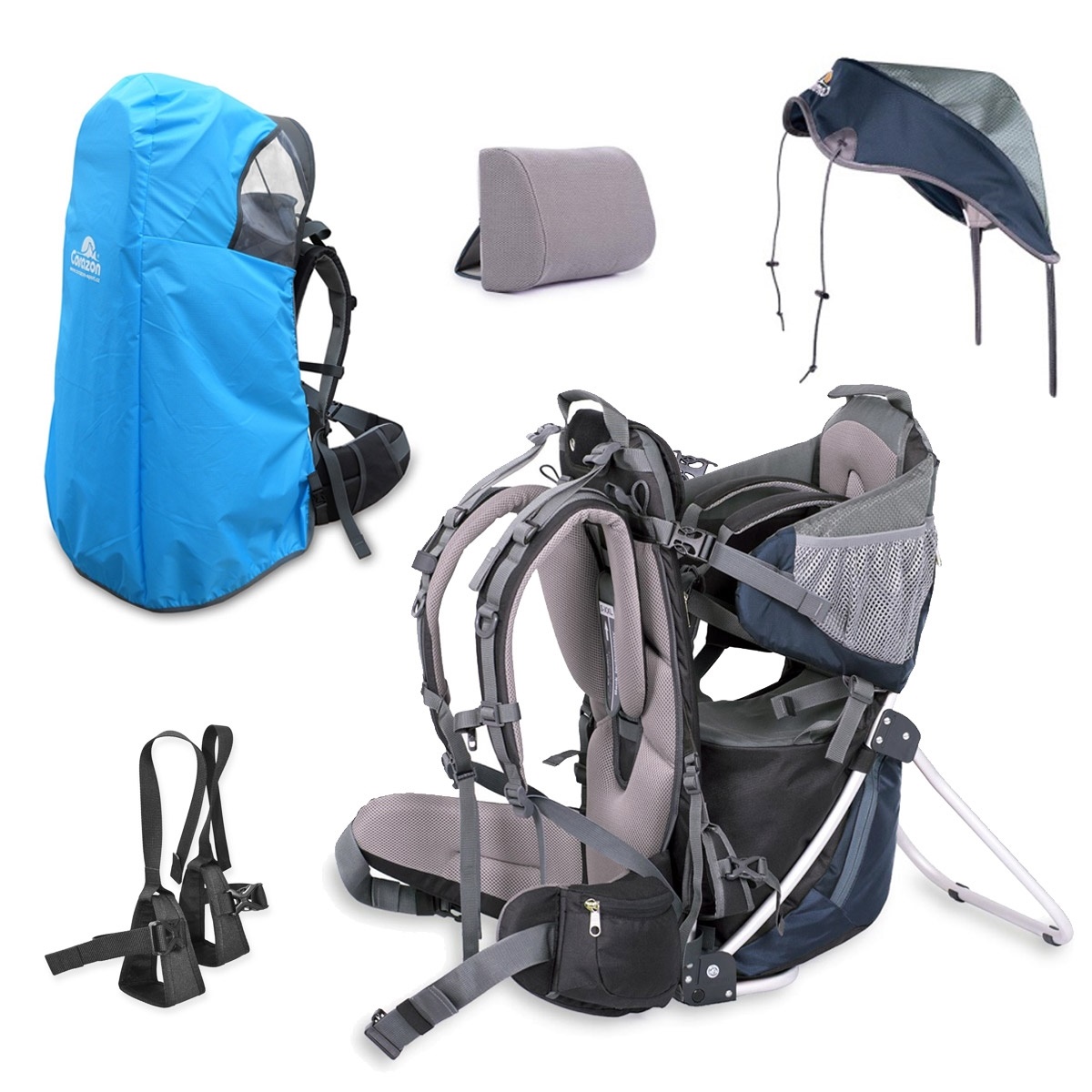 COMPLETE SET Dacony outdoor baby carrier- DEEP BLUE